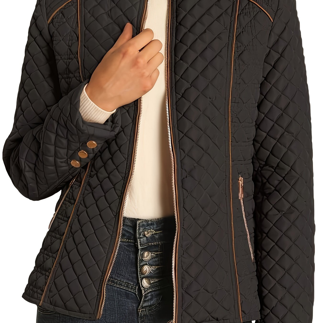 Damen WinterjackeWarm Isoliert Luxus Design