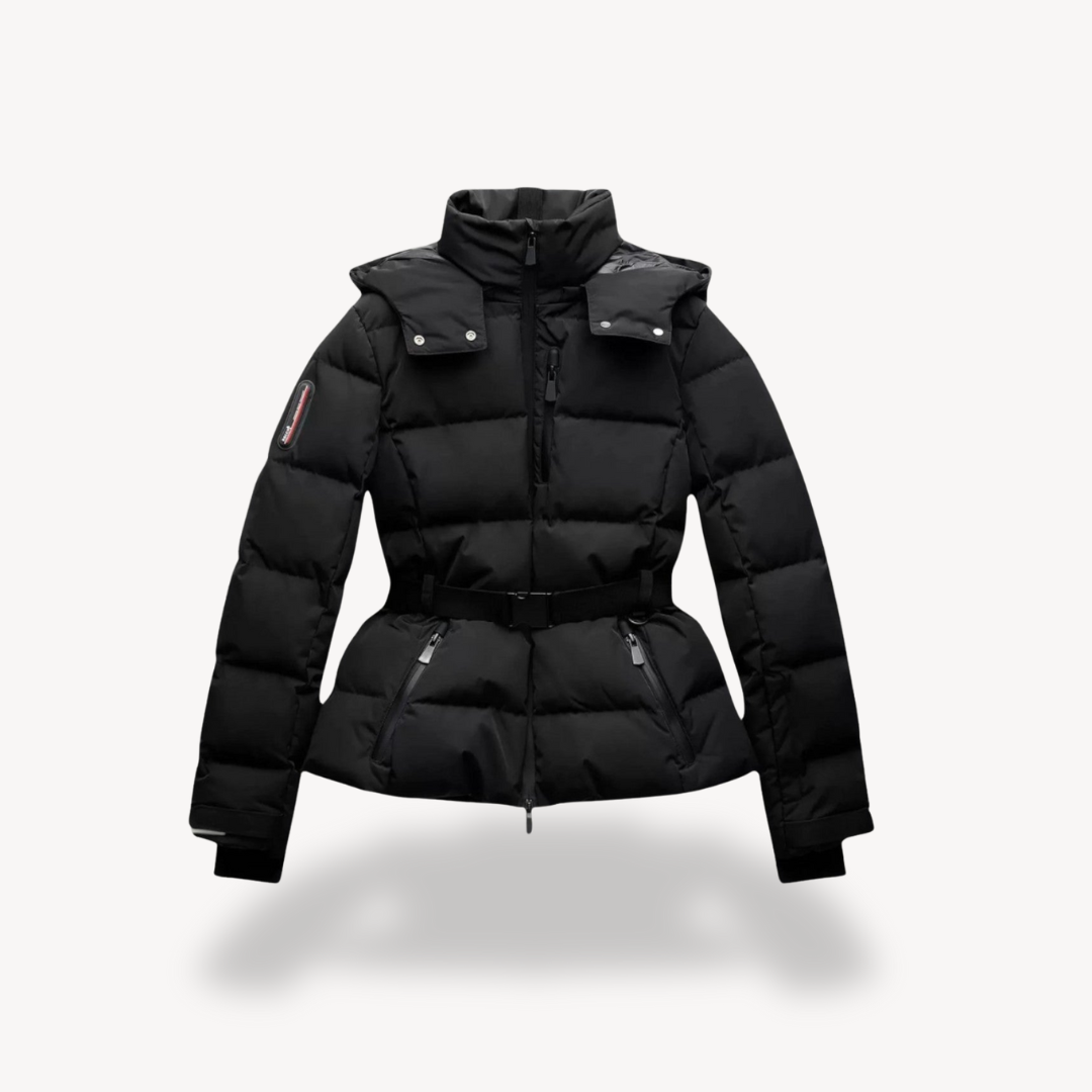 Wasserfeste Pufferjacke Schwarz Warm Isoliert