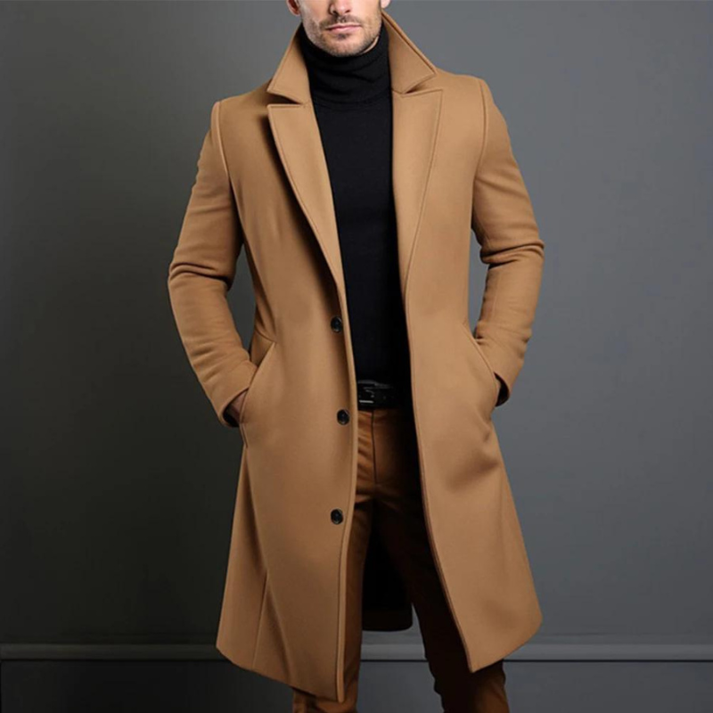 Stylischer Herren Wintermantel Lässig Modern