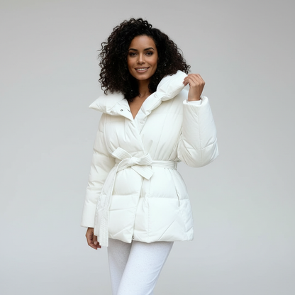 Damen Steppjacke Kurz Elegant Figurbetont