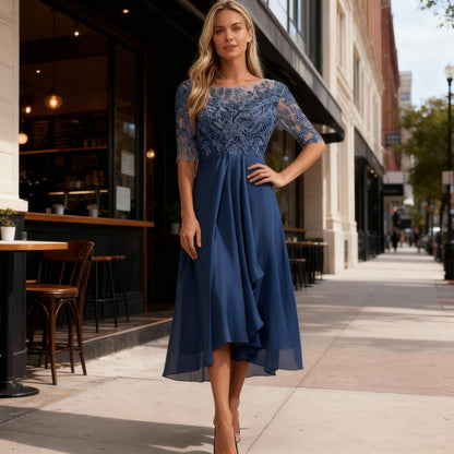 Leichtes Sommer Midi Kleid Chiffon