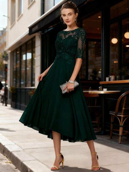 Luxus Abendkleid Satin Elegant