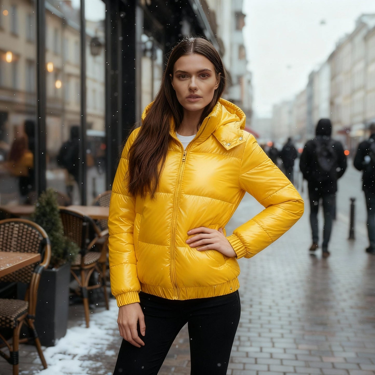 Wasserdichte Damen Winterjacke Warm Elegant