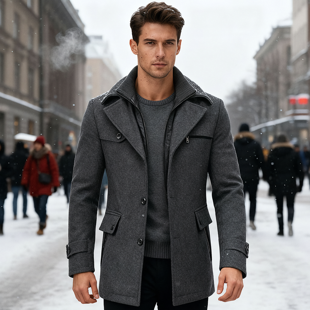 Wasserdichter Herren Wintermantel Elegant