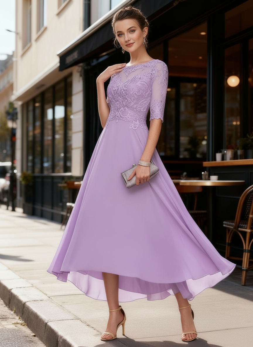 Luxus Abendkleid Satin Elegant