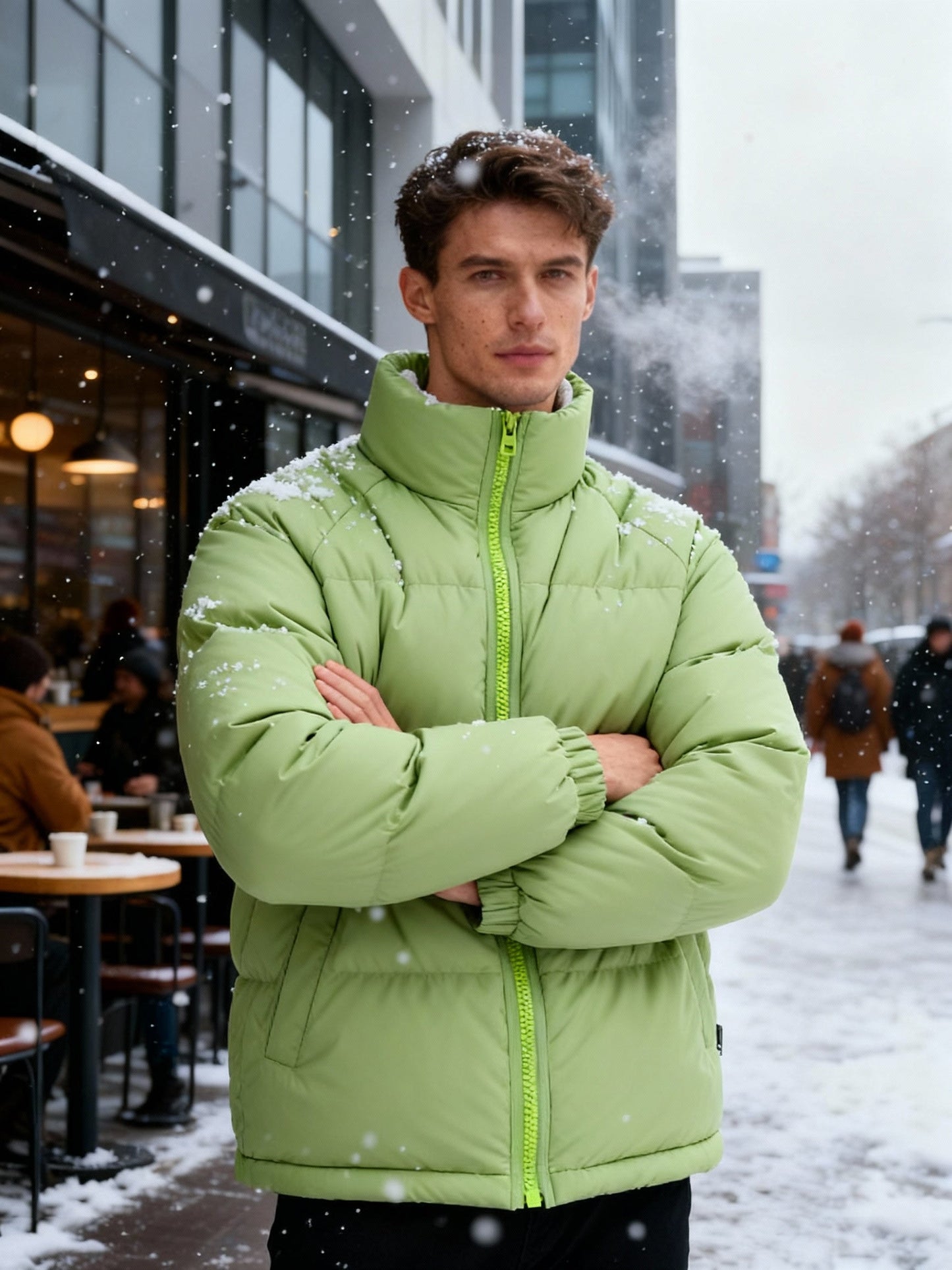Thermo-Winterjacke Gefüttert Warm Isoliert Herren