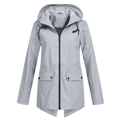 Herbst Regenjacke Damen Elegant Wasserfest