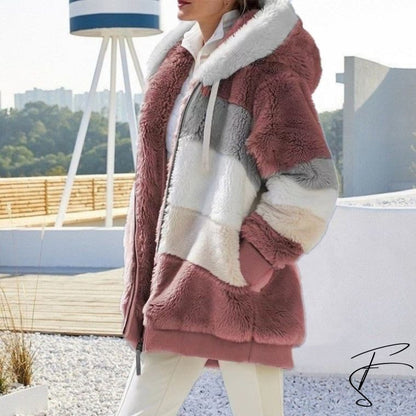 Übergrößte Fleece-Jacke Damen Warm