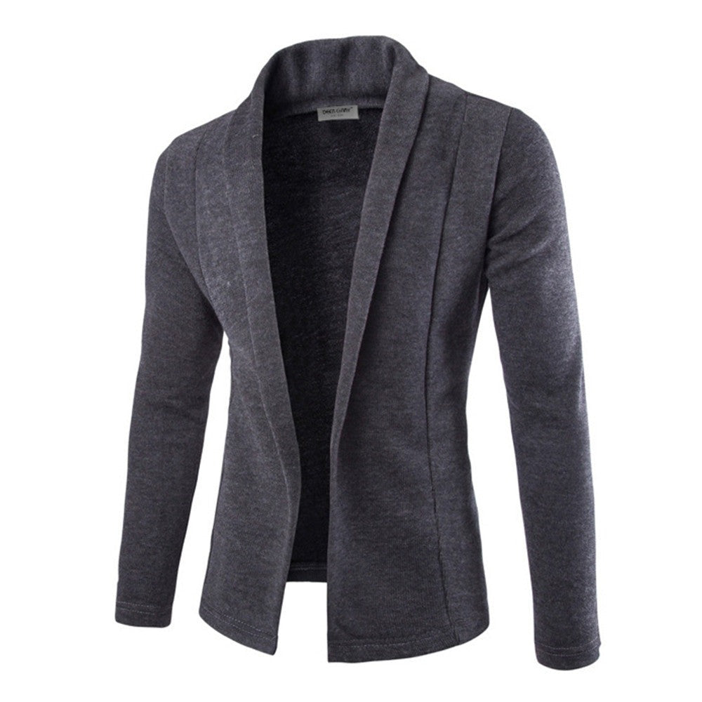 Herren Cardigan Offen Vorne Modern