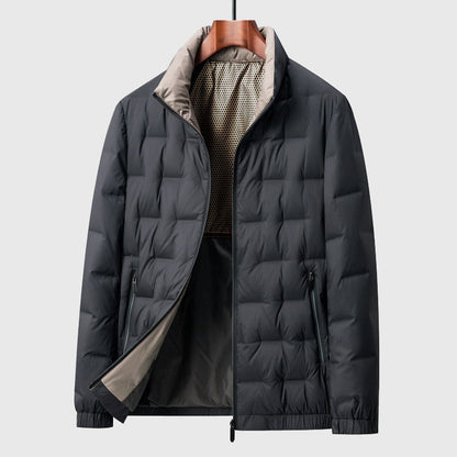 Herren Steppjacke Warm Isoliert Hoher Kragen