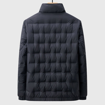 Herren Steppjacke Warm Isoliert Hoher Kragen - IdealeKleiden