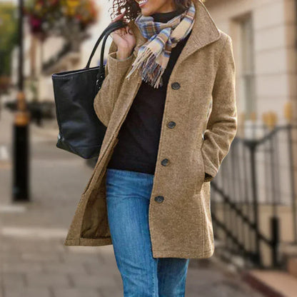 Eleganter Damenwintermantel Weich & Warm