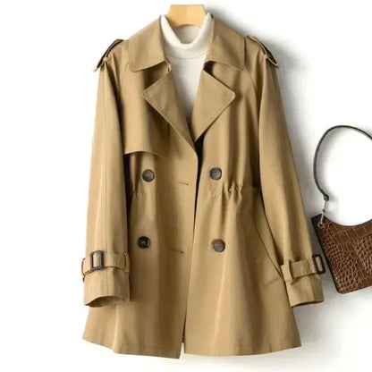 Damen Trenchcoat Doppelreihig Elegant