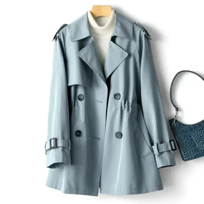 Damen Trenchcoat Doppelreihig Elegant