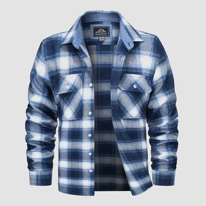 Herren Flanellhemd Kariert Modern