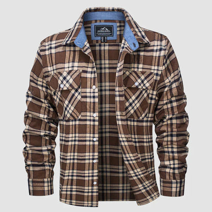 Herren Flanellhemd Kariert Modern