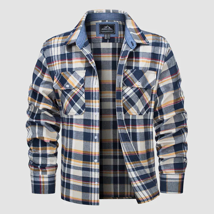 Herren Flanellhemd Kariert Modern