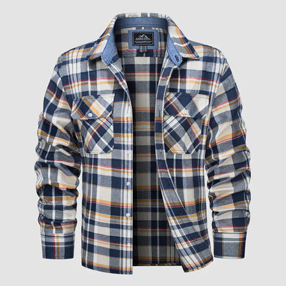 Herren Flanellhemd Kariert Modern