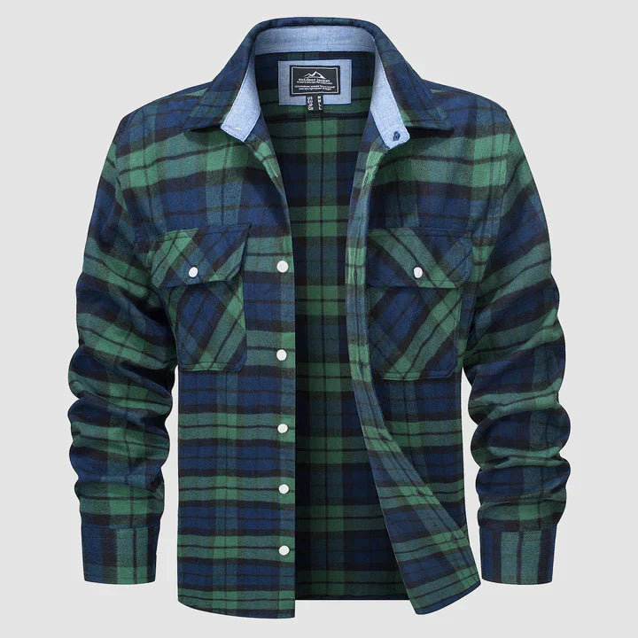 Herren Flanellhemd Kariert Modern