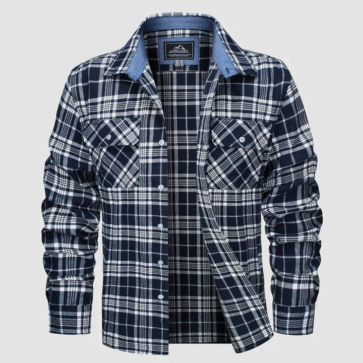Herren Flanellhemd Kariert Modern