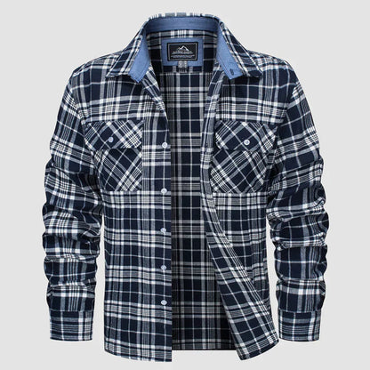 Herren Flanellhemd Kariert Modern