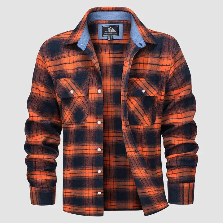 Herren Flanellhemd Kariert Modern