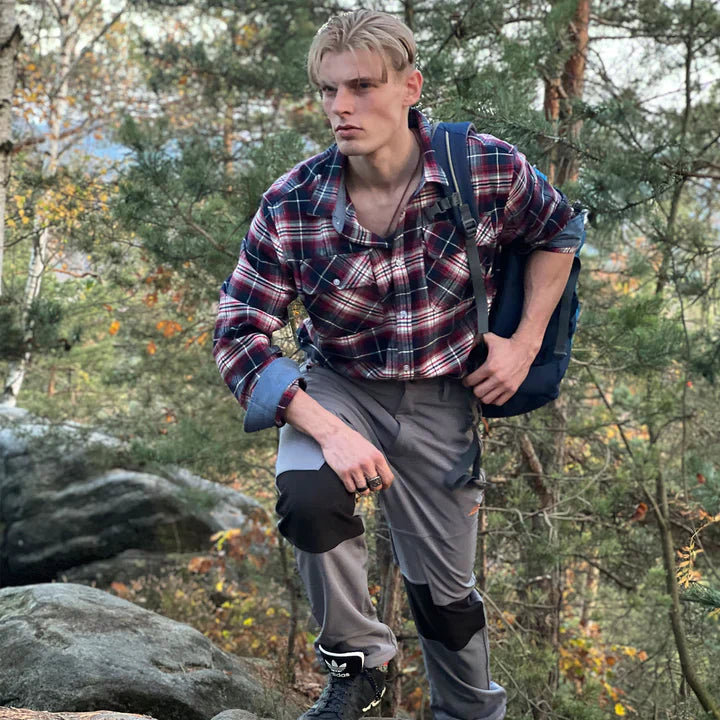 Herren Flanellhemd Kariert Modern - IdealeKleiden