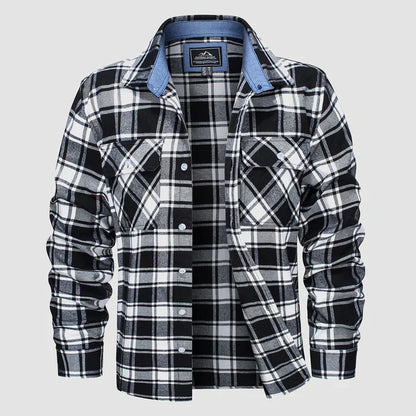Herren Flanellhemd Kariert Modern