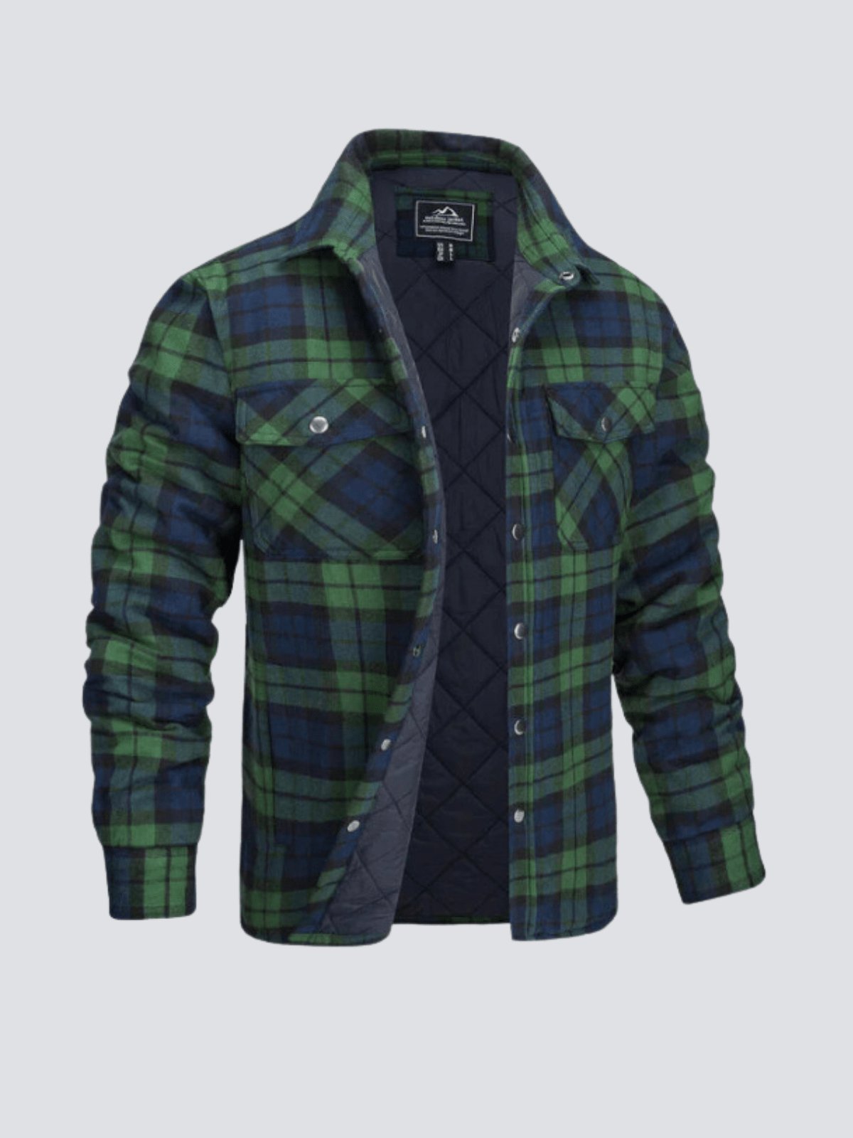 Herren Winterjacke Kariert Flanell Gefüttert