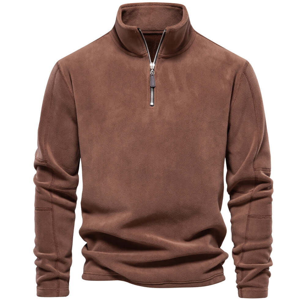 Warme Fleecejacke Herren Kurzreißverschluss