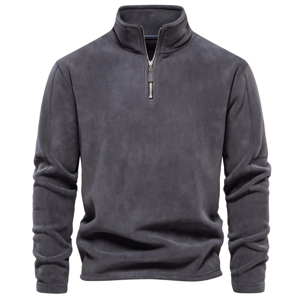 Warme Fleecejacke Herren Kurzreißverschluss