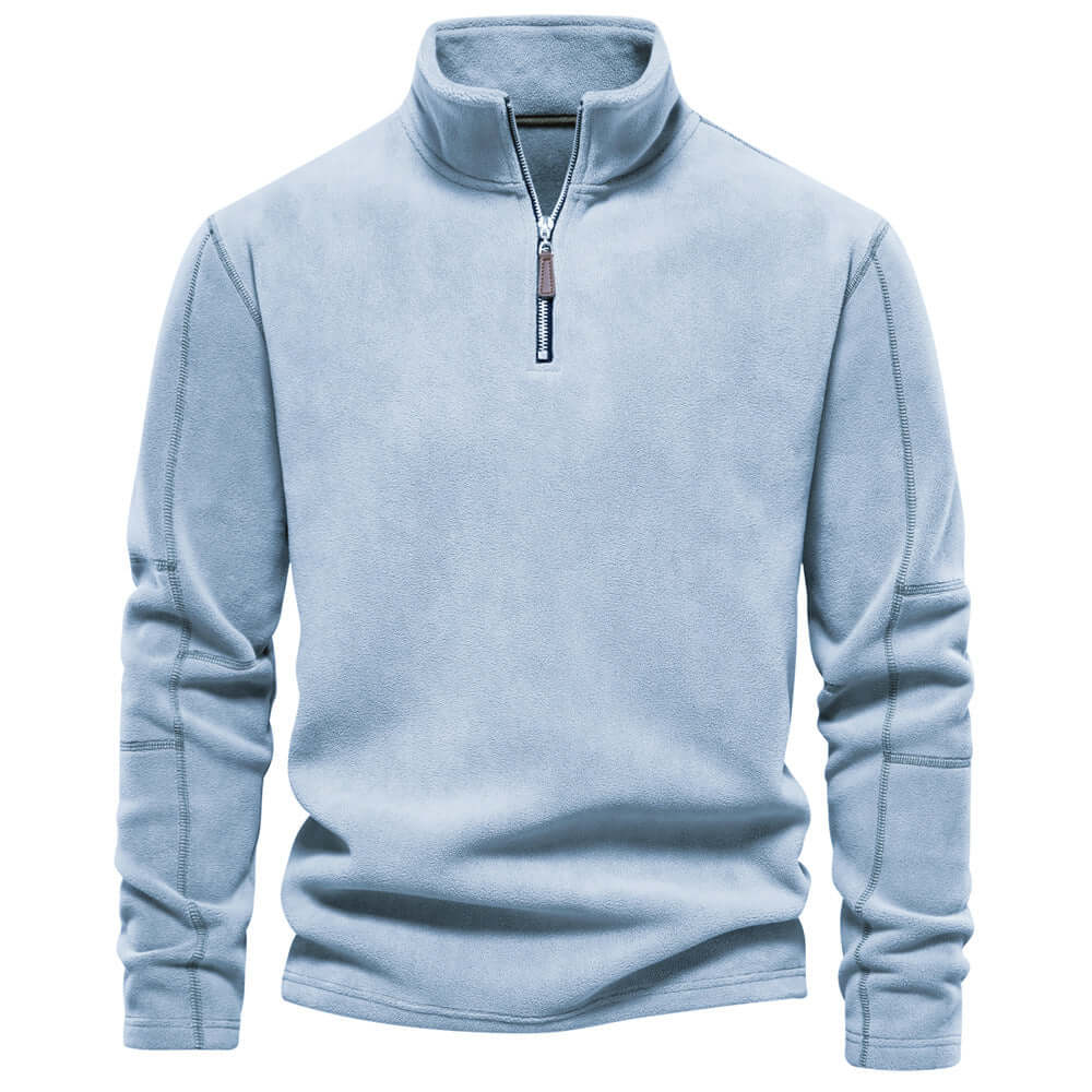 Warme Fleecejacke Herren Kurzreißverschluss