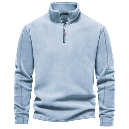 Warme Fleecejacke Herren Kurzreißverschluss