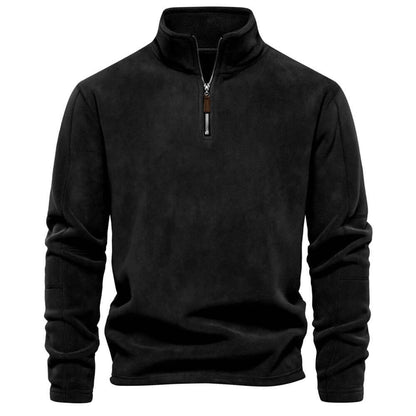Warme Fleecejacke Herren Kurzreißverschluss