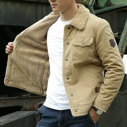 Herren Winterjacke Fleece Warm Isoliert