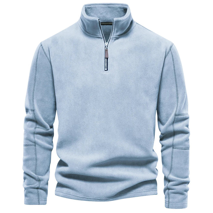 Herren Fleece Pullover Warm Kurzreißverschluss