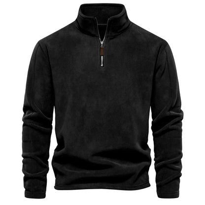 Herren Fleece Pullover Warm Kurzreißverschluss