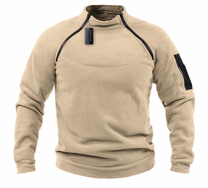 Herren Fleece Pullover Quarter Zip Warm