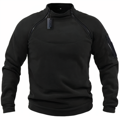 Herren Fleece Pullover Quarter Zip Warm - IdealeKleiden