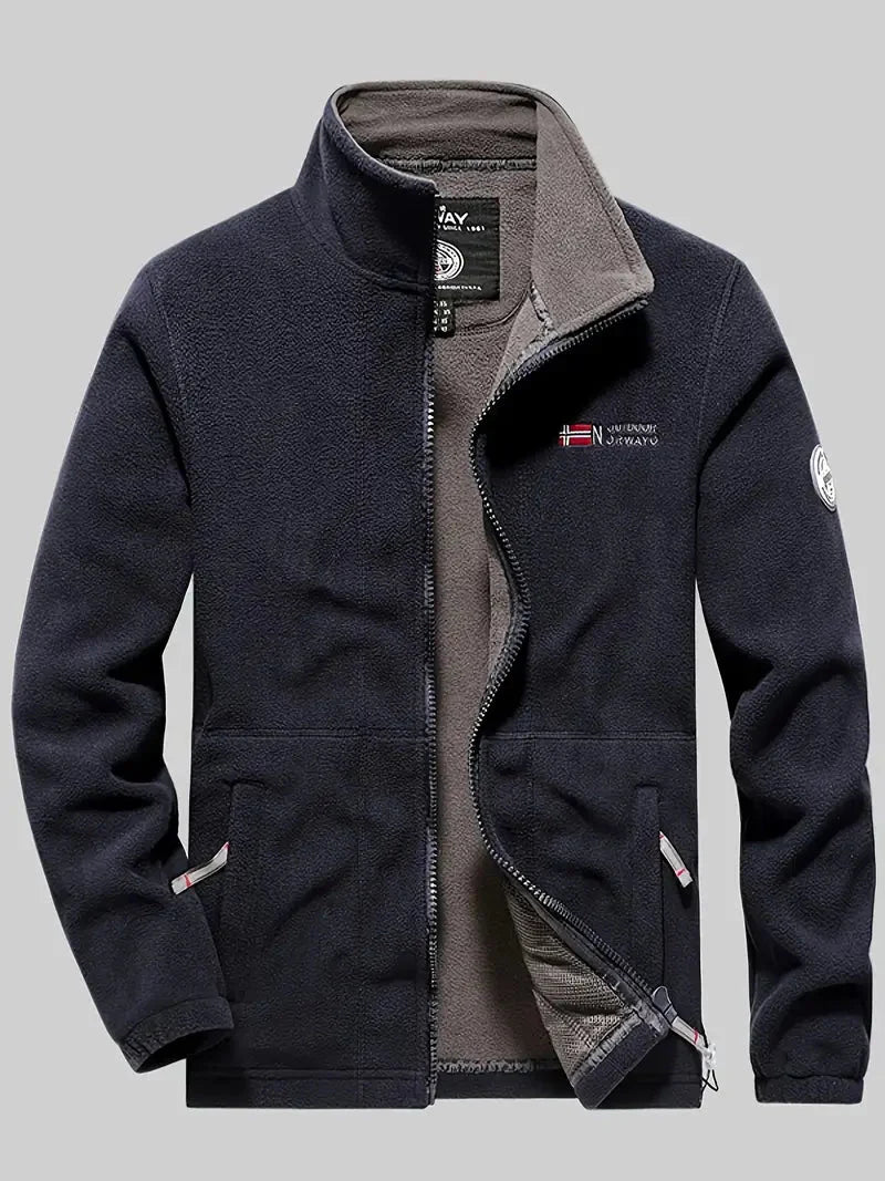 Herren Winterjacke Fleece Winddicht Isoliert - IdealeKleiden