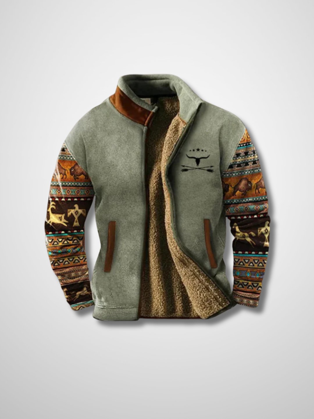 Herren Fleecejacke Warm Sherpa Winterjacke