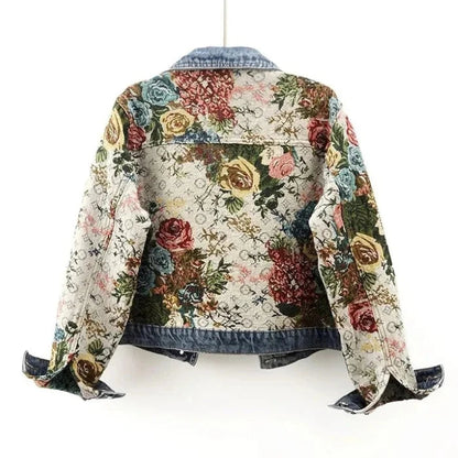Eco Jeansjacke Damen Bio-Baumwolle Kurz Design - IdealeKleiden