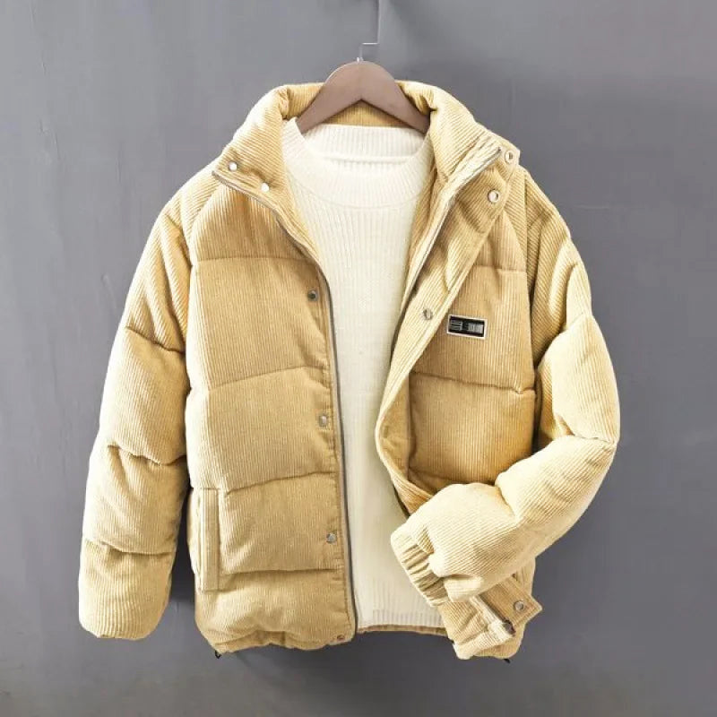 Klassische Cordjacke Warm Gepolstert