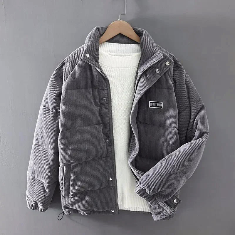 Klassische Cordjacke Warm Gepolstert
