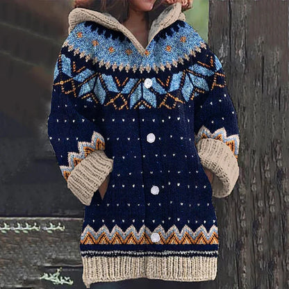 Damen Cardigan Bequem Knöpfe