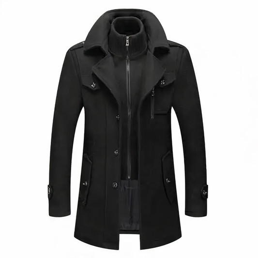 Stylische Herrenjacke Doppelkragen Modern Trend - IdealeKleiden