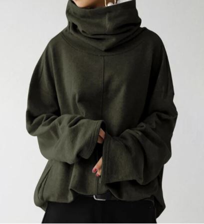 Damen Pullover Kapuze Modern - IdealeKleiden