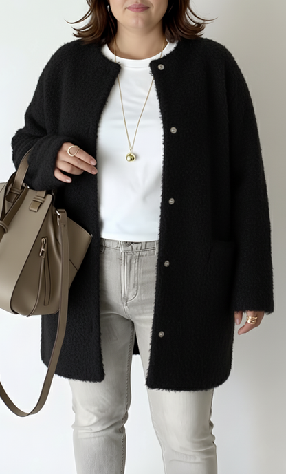 Damen Cardigan Großzügig Strick Elegant