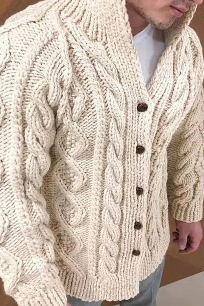 Herren Strickjacke Stehkragen Klassisch