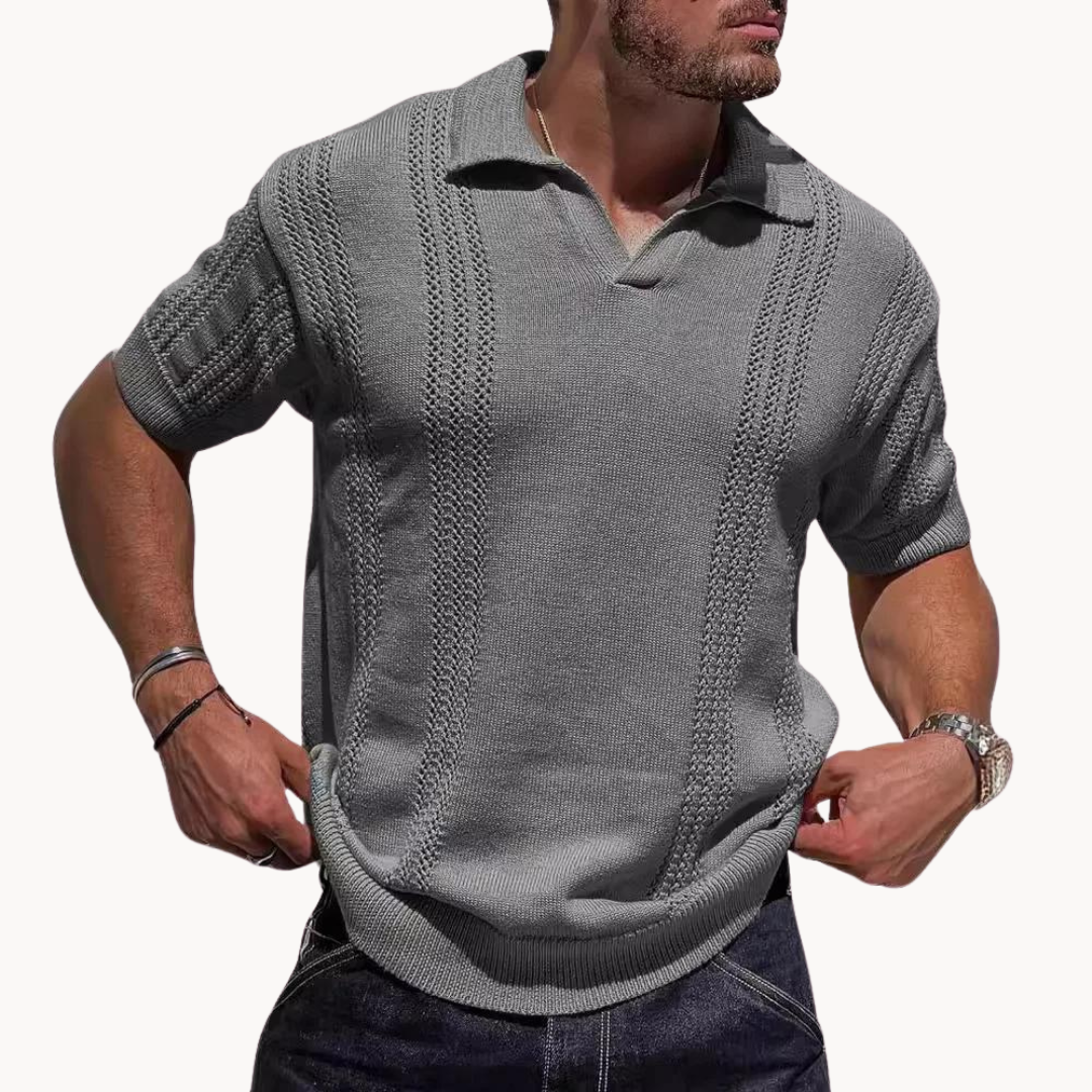 Kurzarm Polo Shirt Modern Knopflochfrei